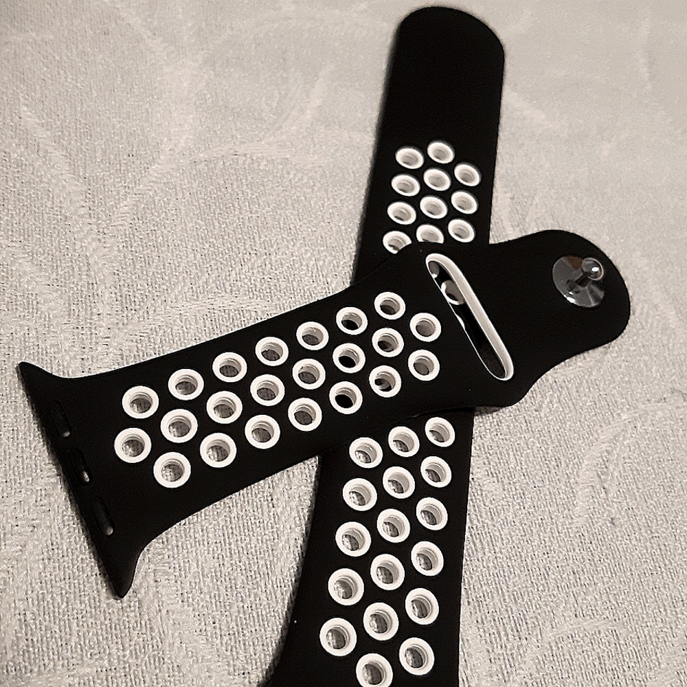 Black And White, Silicone, Apple Watch Band,